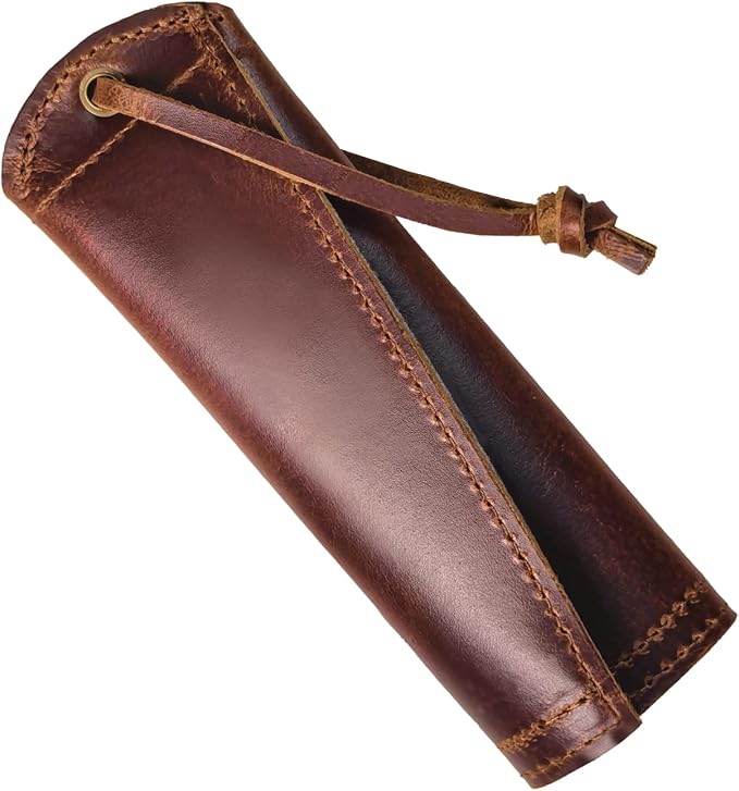 COOKLIFE Cast Iron Handle Cover - Extra Thick Leather Hot Handle Holder for Cast Iron Skillets - Reusable Heat Protection Up to 500°F Skillet Handle Cover