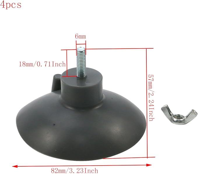 4PCS Meat Grinder Suction Cups, PVC Sausage Stuffer Sucker | for Cooking