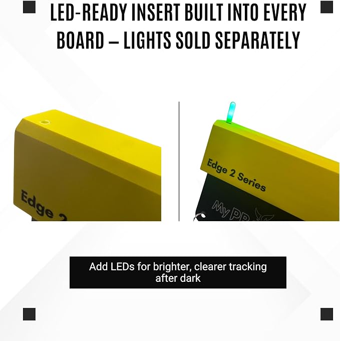 Edge 2 Planer Boards | Heavy-Duty 10" Aluminum & EVA Foam | Lightweight, Curved Front for Low Drag | Adjustable for Catfish, Striper & More | 2-Pack (Yellow, Medium)