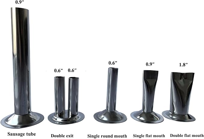 9 Inch Stainless Steel Jerky Gun, Meat Injector, To Make Jerky Meat Squeeze Gun Beef Gun Patties Gun, Jerky Gun Kit With 5 pcs Stainless Steel Nozzles Kits