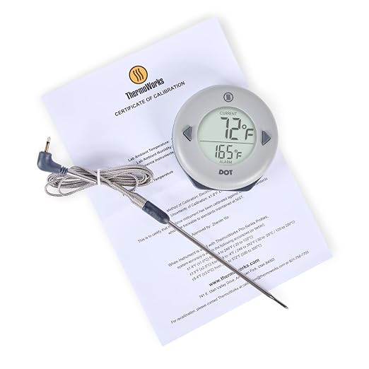 ThermoWorks DOT — Chefs’ Favorite Simple Alarm Thermometer - Dove Grey