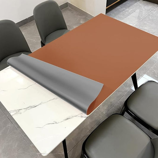 Table Pads for Dining Room Table for Dining Room Table - Can Be Used On Both Sides Waterproof and Easy to Clean Good Flatness Used for Dining Table(Brown+Gray 46x72)