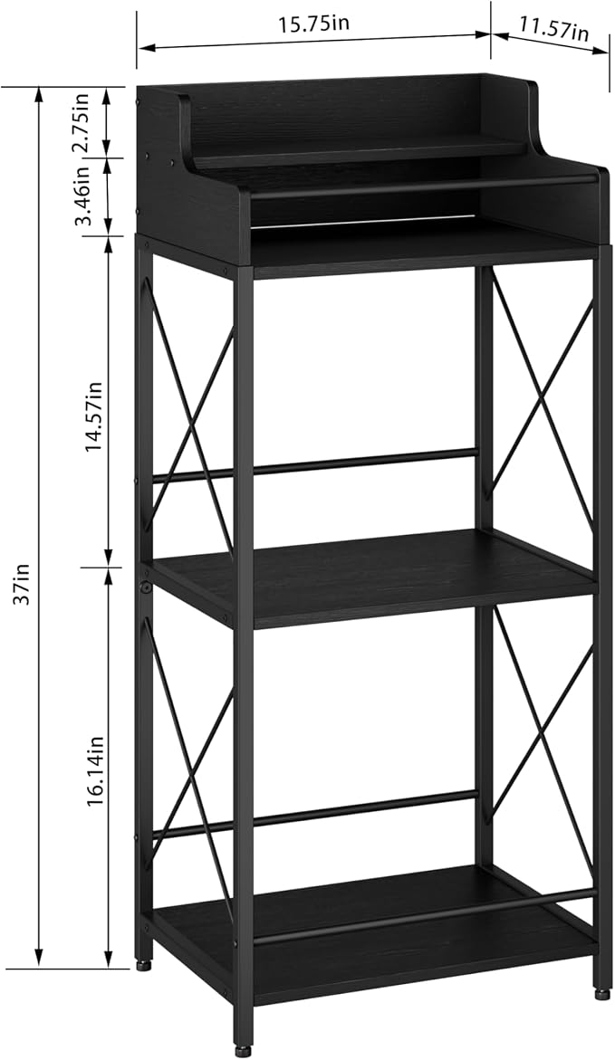 KLM Liquor Bottle Display Shelf, Liquor Cabinet bar for Home, 4 Step Liquor cabinetck, Mini bar,Liquor Cabinet, Home Retro Bar Shelf Stand for Liquor Whiskey, Spirits.(Black