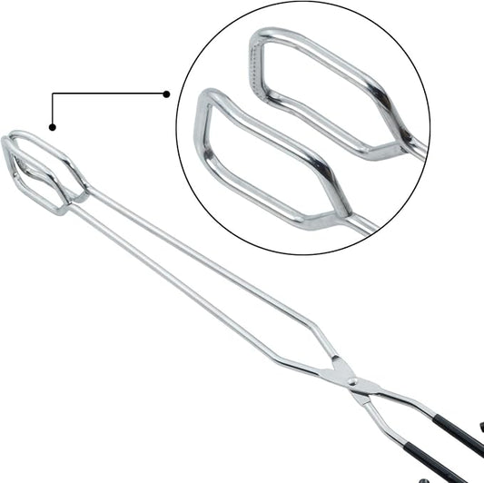 Extra Long Scissor Tongs 16-Inch Stainless Steel Barbecue Grilling Tongs