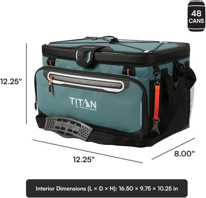 Titan by Arctic Zone Deep Freeze Cooler - Zipperless Hardbody Cooler - Deep Freeze Insulation, HardBody Liner, and SmartShelf