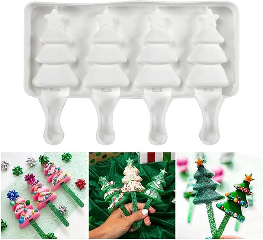 Ice Cream Popsicle Silicone Mold Silicone Mold Soft and Smooth Mould for DIY Homemade Ice-Lolly Ice Cream Ice Candy Cake Pop Maker Mold Non-Stick & Easy Release, Type 24