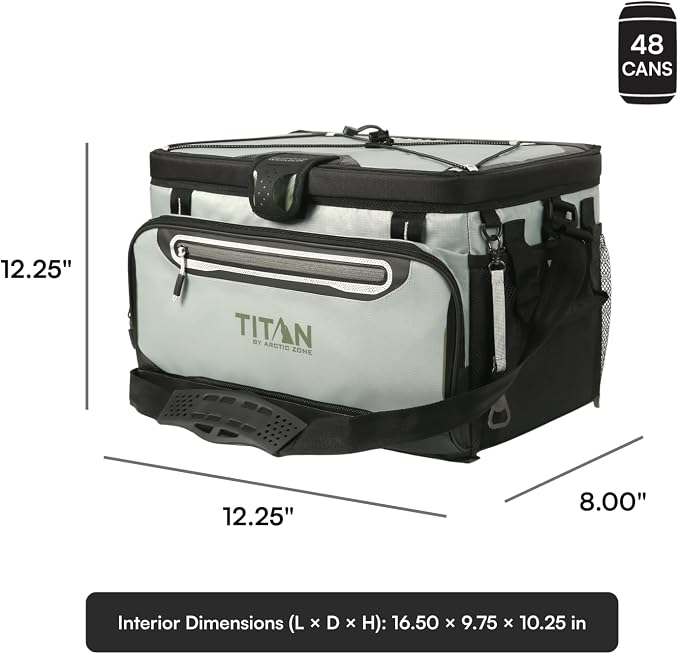 Titan by Arctic Zone Deep Freeze Cooler - Zipperless Hardbody Cooler - Deep Freeze Insulation, HardBody Liner, and SmartShelf