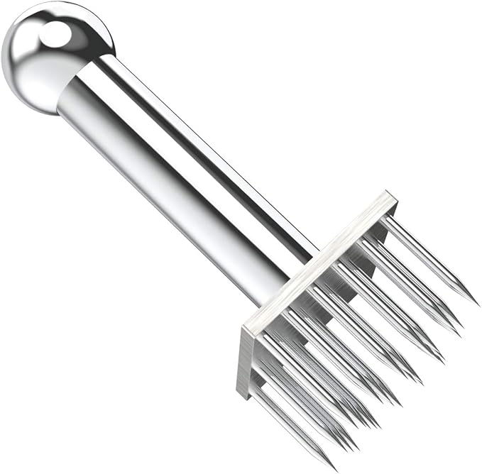 Professional Meat Tenderizer with 28 Stainless Steel Sharp Needle Blade Mallet Heavy Duty Cooking Tool for Tenderizing Beef Turkey Chicken Steak Veal Pork Fish Christmas Cooking Set