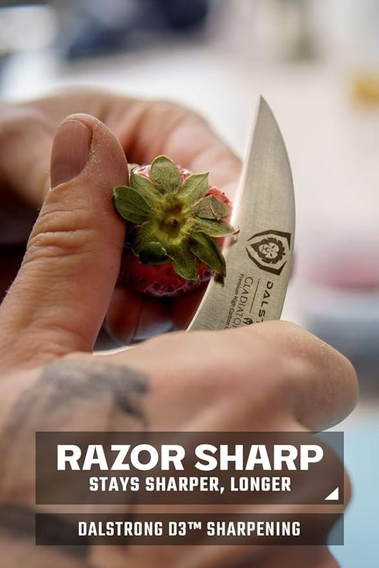 Dalstrong Tourne Peeling Paring Knife - 2.75 inch - Gladiator Series Elite - Forged German High-Carbon Steel - G10 Handle - Kitchen Knife - Sheath Included - NSF Certified