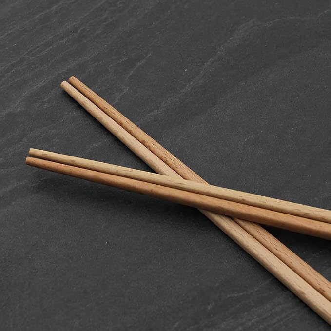 Extra Long Wooden Cooking Chopsticks, 16.5 Inch Sauced Kitchen Chopsticks for Noodles, Sauces, Hot Pot, Natural Wood, 2 Pairs