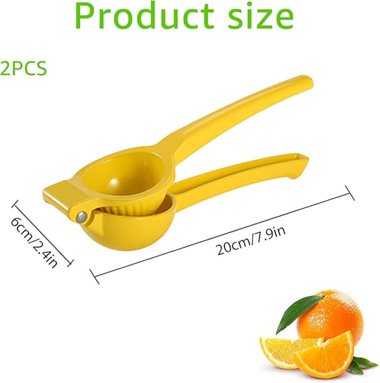 2 Pcs Lemon Squeezer Hand Press Aluminum Alloy Lime Squeezer Manual Citrus Juicer Multipurpose Lime Juicer for Kitchen Bar Restaurant
