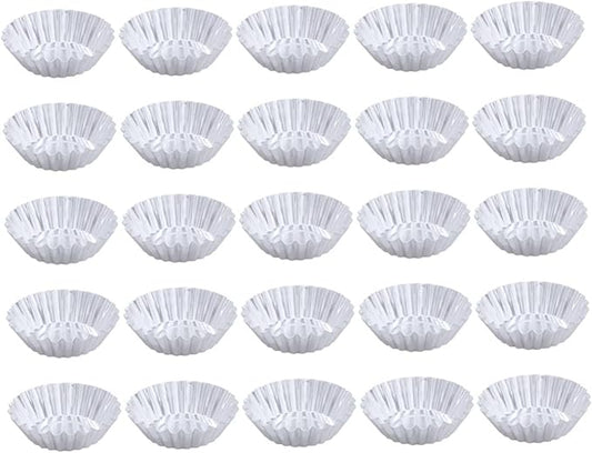 GLEAVI 30pcs Aluminum Alloy Egg Tart Molds Tart Tins for Baking Reusable Tartlet Pans Non Stick Coating