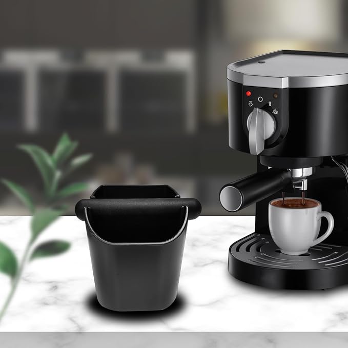 HOMEE Espresso Knock Box Coffee Knock Box Shock-Absorbent Durable Non-Slip Base Espresso Machine Accessories Espresso Dump Bin