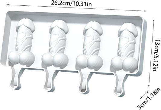 Popsicles Molds 2025 Novelty Penis Silicone Pop Ice Mold Funny Popsicle Maker Reusable Easy Release Bpa Free Homemade Ice Mold Popsicle Mold for Yogurt Smoothies Fruit Juice