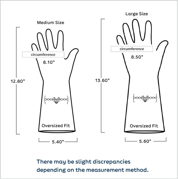 Myungjin 2 Pairs Reusable Waterproof Non-Slip Honeycomb Grip Latex Rubber Gloves with Hang-Dry Hooks/Hanging Loops for Dishwashing Household Cleaning Cooking (Medium OverFit)