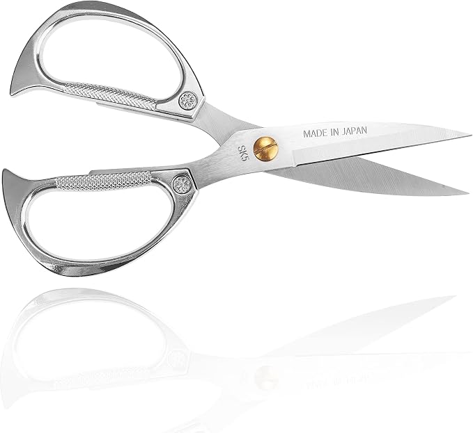 TONMA Kitchen Scissors All-Purpose, Made in Japan, Stainless Steel, TKM-4 | Japanese Heavy-Duty Kitchen Shears with Ergonomic Handle for Herbs, Chicken, Food, Garden, Office, Craft, Effortless Cutting
