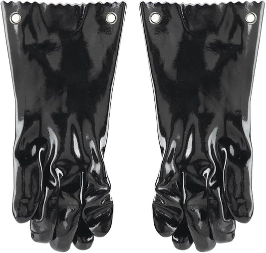 Mr Bar-B-Q Insulated BBQ Gloves, Up to 220F High-Heat Resistant, Light & Flexible Rubber Barbecue Gloves, Grilling Glove for Outdoor Cooking & Oven, Fire Pits, Grill for Restaurants & Camping - 40111Y