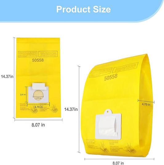 25 Pack Replacement Vacuum Bags Compatible with Kenmore Canister Type C/ 5055, 50555 50557,50558,and Panasonic Type C-5 C-18-Premium Canister Vacuum Bags