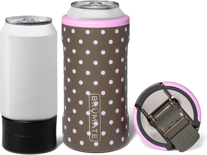 BrüMate Hopsulator Trio 3-in-1 Insulated Can Cooler for 12oz / 16oz Cans + 100% Leak Proof Tumbler with Lid | Insulated for Beer, Soda, and Energy Drinks