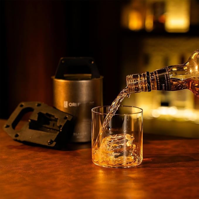 GLAZER mini, Clear Rose Ice Cube Mold Maker for Whiskey