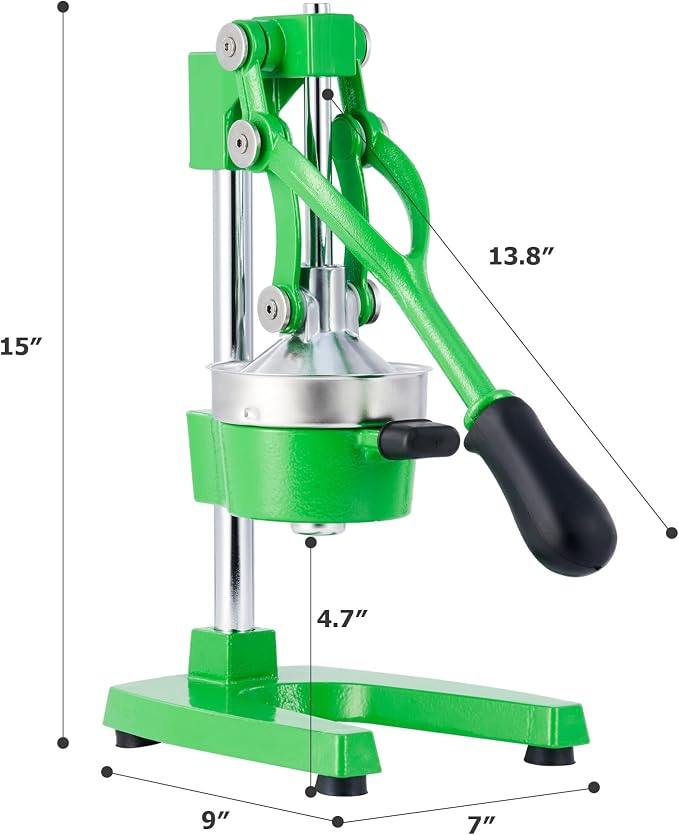 CO-Z Manual Citrus Juicer, Professional Orange and Lemon Juice Maker, Easy to Clean, Green