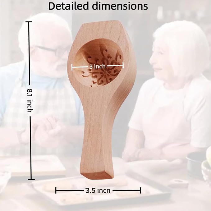 Wooden Bao Bun Maker | Handcrafted, Food-Grade Hardwood, Multi-Purpose, Ergonomic Handle, Non-Stick Surface