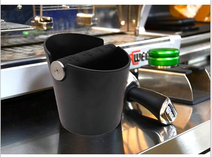 HOMEE Coffee Knock Box, 4.8in Barista Style with Removable Metal Bar | Espresso Grounds Knock Box with Removable Heavy-Duty Metal Knock Bar Shock Absorbent Durable Non-Slip Base Easy to Clean