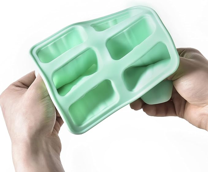 Popsicle Mold,Popsicle Molds 6 Pieces Silicone Ice Pop Molds BPA Free Popsicle Mold Reusable Easy Release Ice Pop Make (Green)