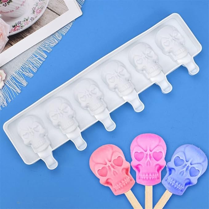 Popsicles Molds, Cake Pop Mold 6 Cavities Ice Pop Cakesicle Molds Silicone Ice Cream Mold, Silicone Popsicle Molds, Ice Pop Mold, Silicone Popsicles Molds for Kids, Reusable Popsicle Maker
