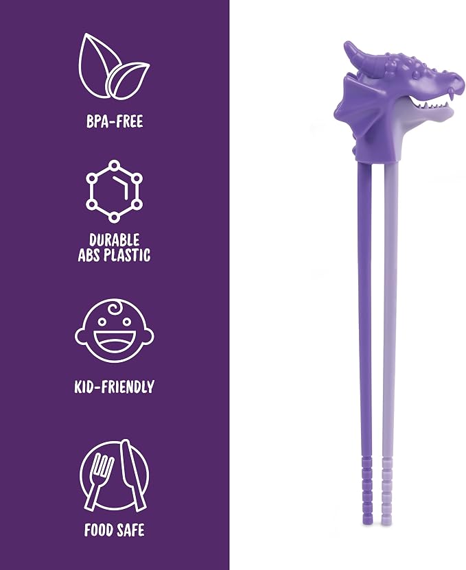 Genuine Fred MUNCHTIME CHOPSTICKS, One Pair, DRAGON