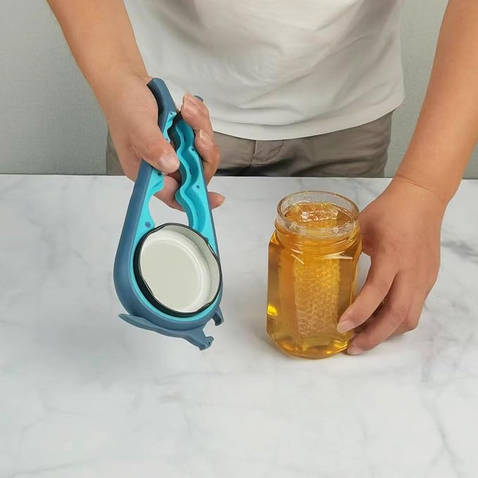 Jar Opener for Weak Hands, 5 in 1 Bottle Opener for Seniors with arthritis | Multifunction Lid Opener, Adjustable, Non-slip, Effortlessly Open Jars Bottles and Ring Pull Cans,Included Rubber Gripper Pad