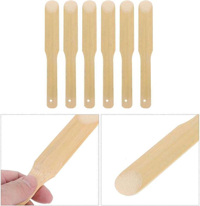 Kichvoe 6Pcs Dumpling Stuffing Spoons Bamboo Kitchen Gadget for Precise Wonton Filling and Dumpling Making Compact Cooking Utensils Set