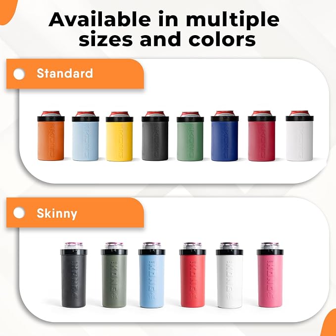 The Kong 2.0 - A Portable Can or Bottle Cooler/Cup With A Detachable, Expandable, Hose To Funnel Your Drink (Orange)