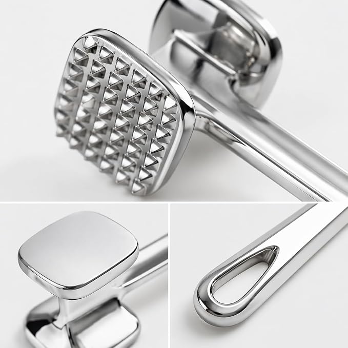 Meat Tenderizer Tool – Dual-Sided Meat Tenderizer Hammer Mallet & Heavy Duty Pounder For Tenderizing Steak, Beef and Fish