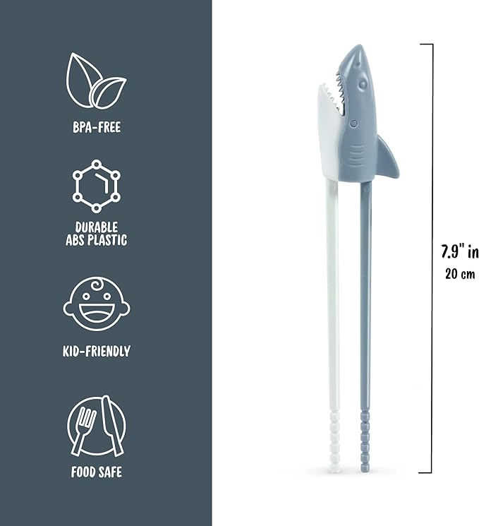 Genuine Fred SHARK Munchtime Chopsticks, One Size, Multicolor
