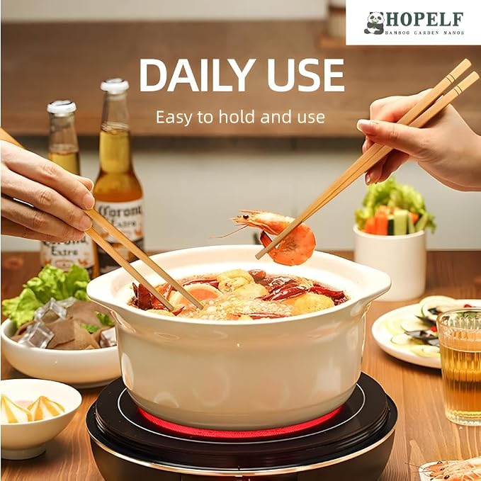 9.5 Inch X 20 Pairs Chopsticks,Reusable,Simplea and Minimalistic Design,More Size Choices 7"/9.5"/12"