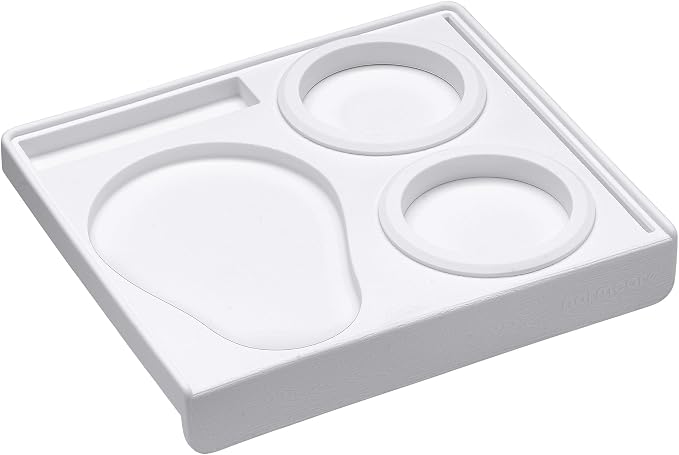 Normcore 58mm Tamping Station, Espresso Compact Tamping Station, Espresso Tamping Mat With Portafilter Stand, Coffee Tamper Mat, Food Grade Non-Slip Silicone, White