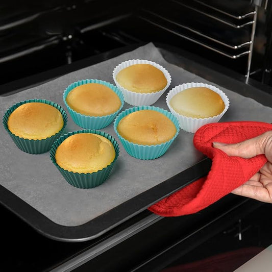 Silicone Cupcake Liners 34 Pack Baking Cups Muffin Liners Nostick Cake Molds Bento Lunch Box Dividers