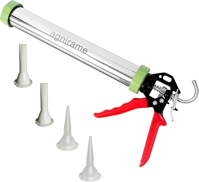 Sausage Caulking Gun, Manual Drive, High Thrust Caulk Gun for Processing Adhesive Cartridges