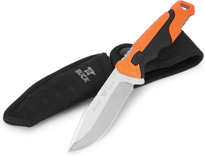 Buck Knives 658 Pursuit Pro Small Fixed Blade Hunting Knife, 3-3/4" S35VN Stainless Steel Blade, Polyester Sheath Included