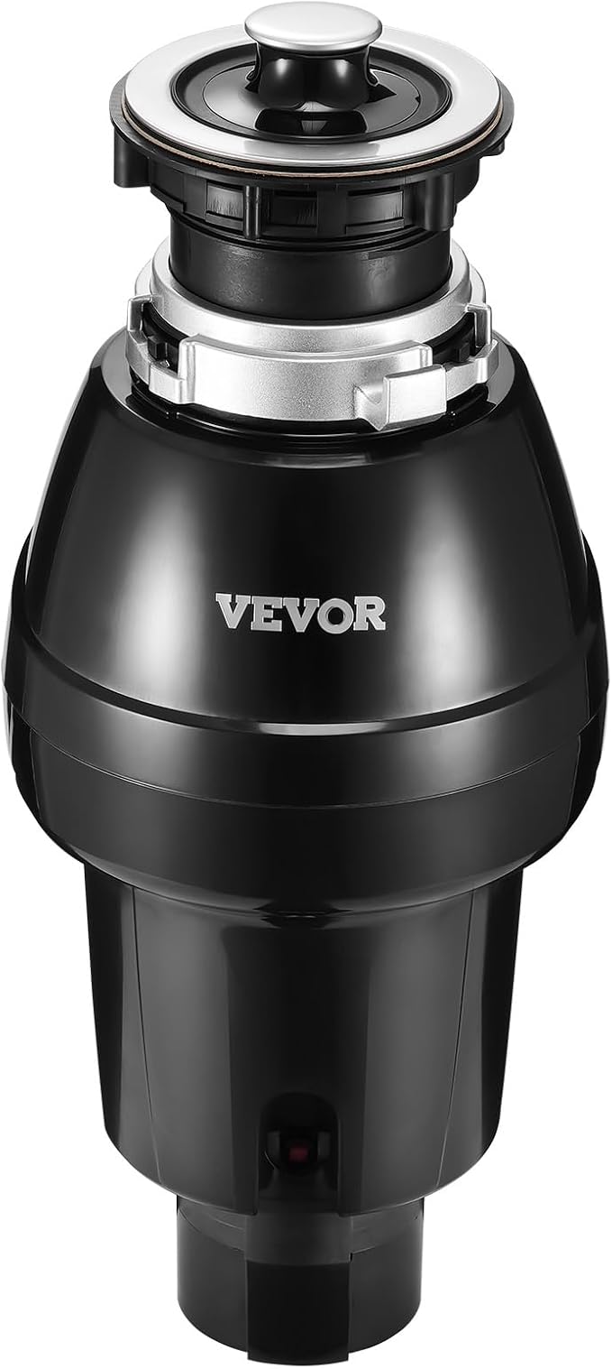 VEVOR Garbage Disposal, 3/4HP 3250RPM DC Motor, Continuous Feed Food Waste Sink Disposer, EZ Connect Food Waste Grinding System with Sound Reduction, Power Cord and Splash Guard, for Kitchen