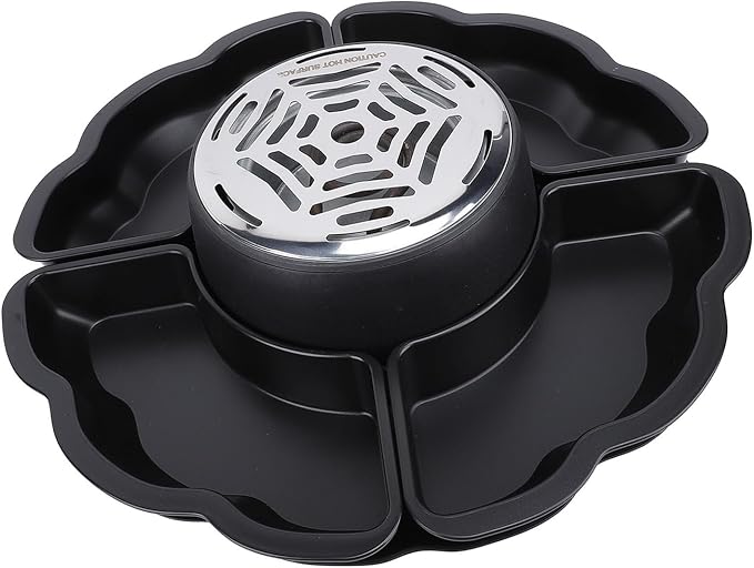 Focket Smores Maker, 2 in 1 Electric Roaster with Chocolate Fondue Kit, Detachable Serving Trays for Date Night Movie Night Housewarming