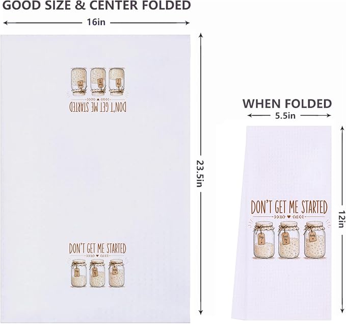 LXOMILL Sourdough Gifts, Funny Kitchen Towels Set for Bread Bakers
