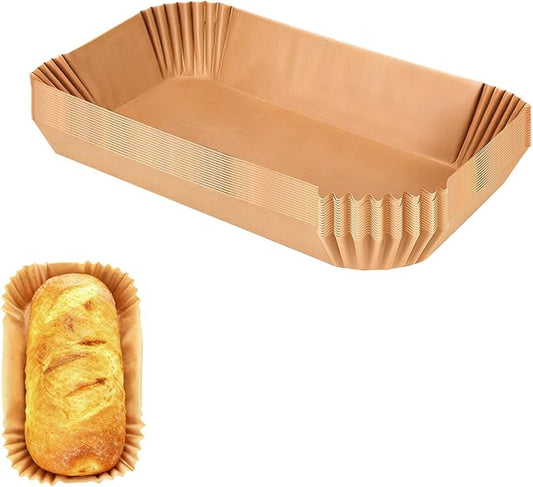 50 pack loaf pan liners for baking bread 9x5, Non-Stick Siliconized Greaseproof Paper, Baking Liner for Baking Bread, Cakes, Banana Bread, Parchment Paper
