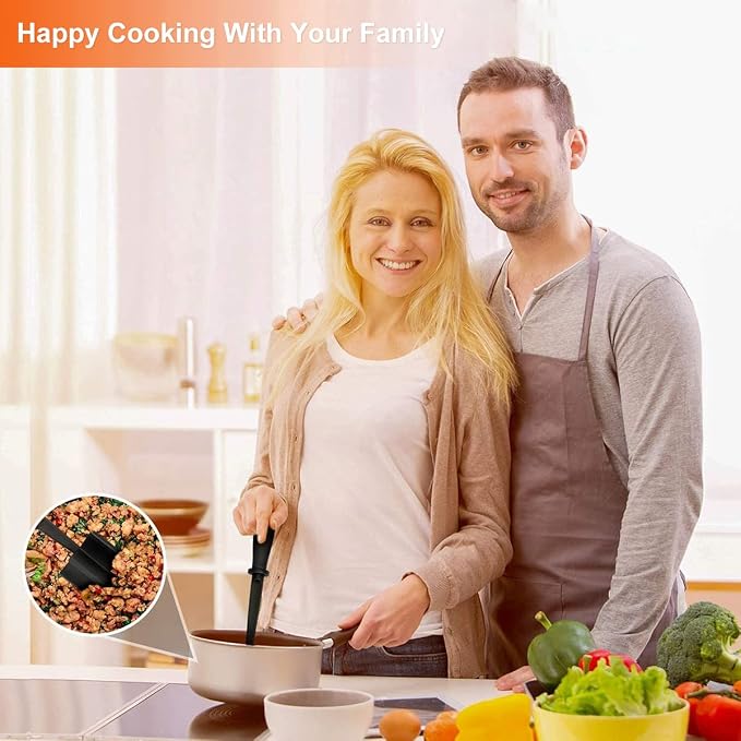 2 Pack Meat Chopper with 5 Curved Nylon Blades