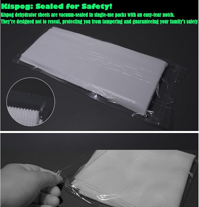 Silicone Mesh Dehydrator Sheets Compatible COSORI Food Dehydrator CFD-P501-SUS - 10x9 inch 5-Packs Reusable Mesh Drying Trays Liners for Jerky Herbs Fruit