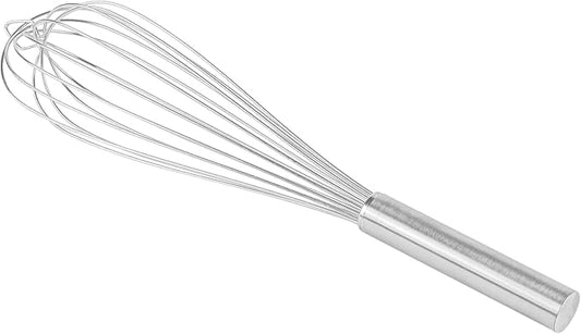 Restaurantware Met Lux 16 x 3 x 3 Inch Baking Whisk 1 French Whisk With Ergonomic Handle - Dishwashable Won't Corrode Stainless Steel Whisk For Whipping Baking Or Cooking