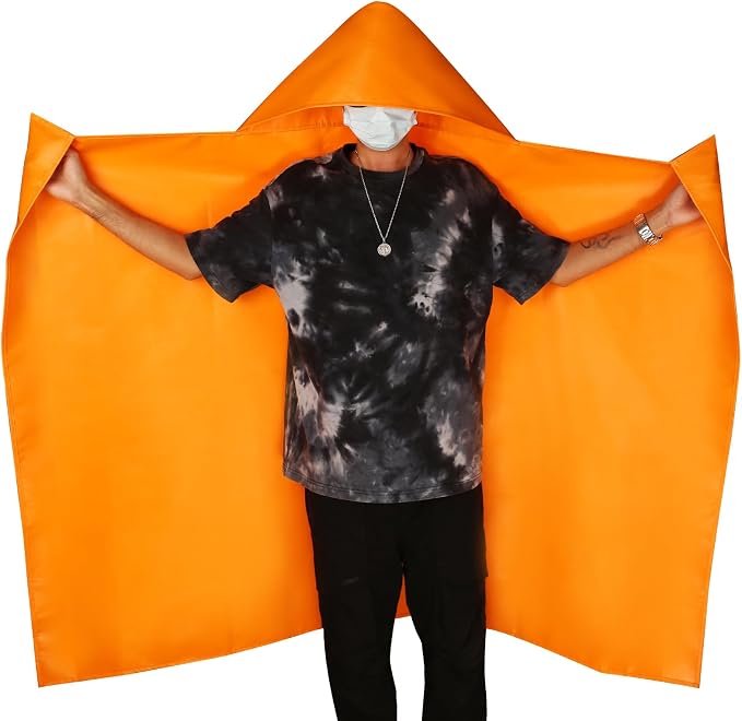 Fire Escape Cloak, Extra Big, Emergency Used as A Fire Blanket, for Home | Fireproof Cloak,Fire Escape for Household Office,Head Protect, Reused No Expire,Easy Use for Everyone,Versatile Usage 63*56in