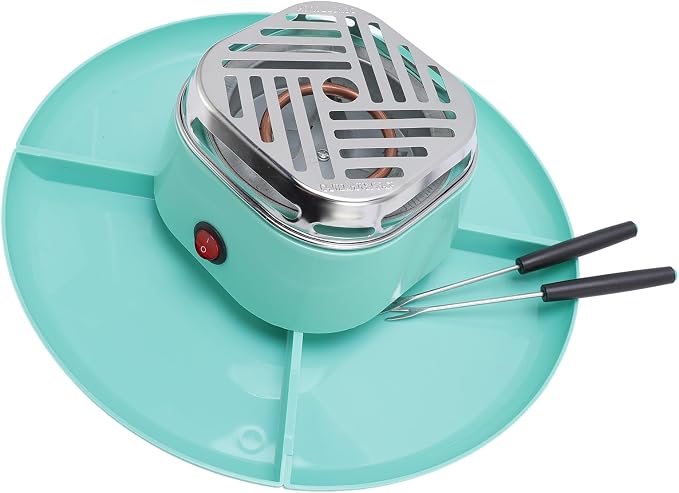 Electric Chocolate Pot, Simple Maintenance in the Inner Aid of Electric Smores Maker 4 Removable Trays Efficient Warming to Collect (US Plug 120V)
