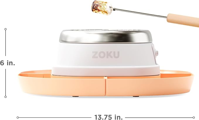 ZOKU S'mores Maker Set - Tabletop S’mores Burner with 6 Reusable Sticks and Recipe Book, Perfect for Delicious, Gooey Treats Indoors